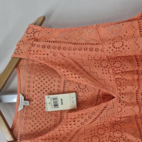 NWT‎ Lucky Brand Women's Coral Eyelet Tank Top - Picture 2 of 5
